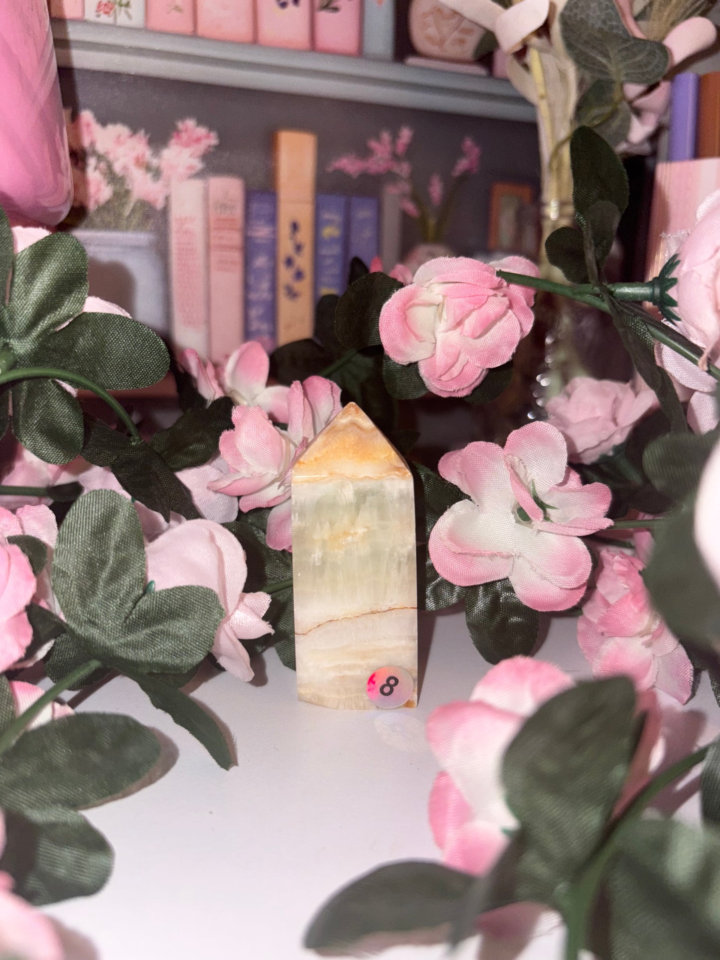 Pistachio Calcite Tower - Stunning Piece 8