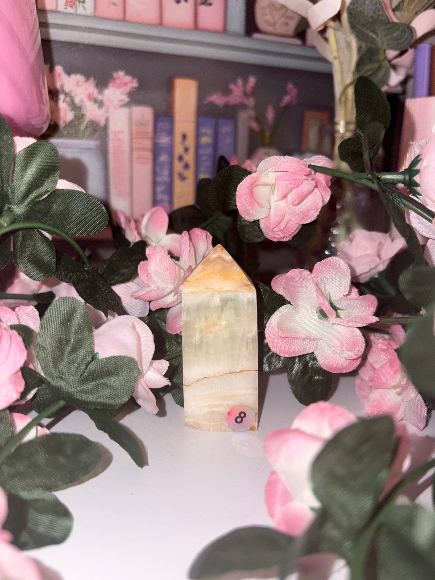 Pistachio Calcite Tower - Stunning Piece 8