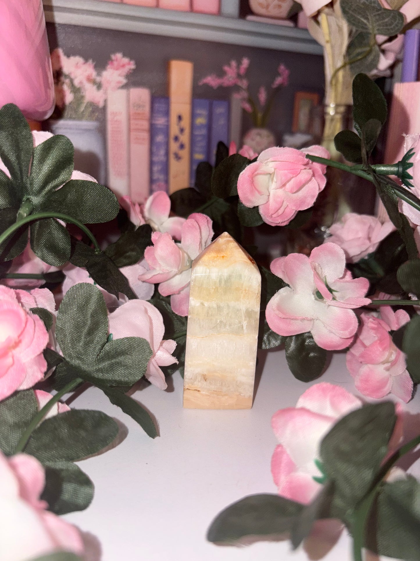 Pistachio Calcite Tower - Stunning Piece 8