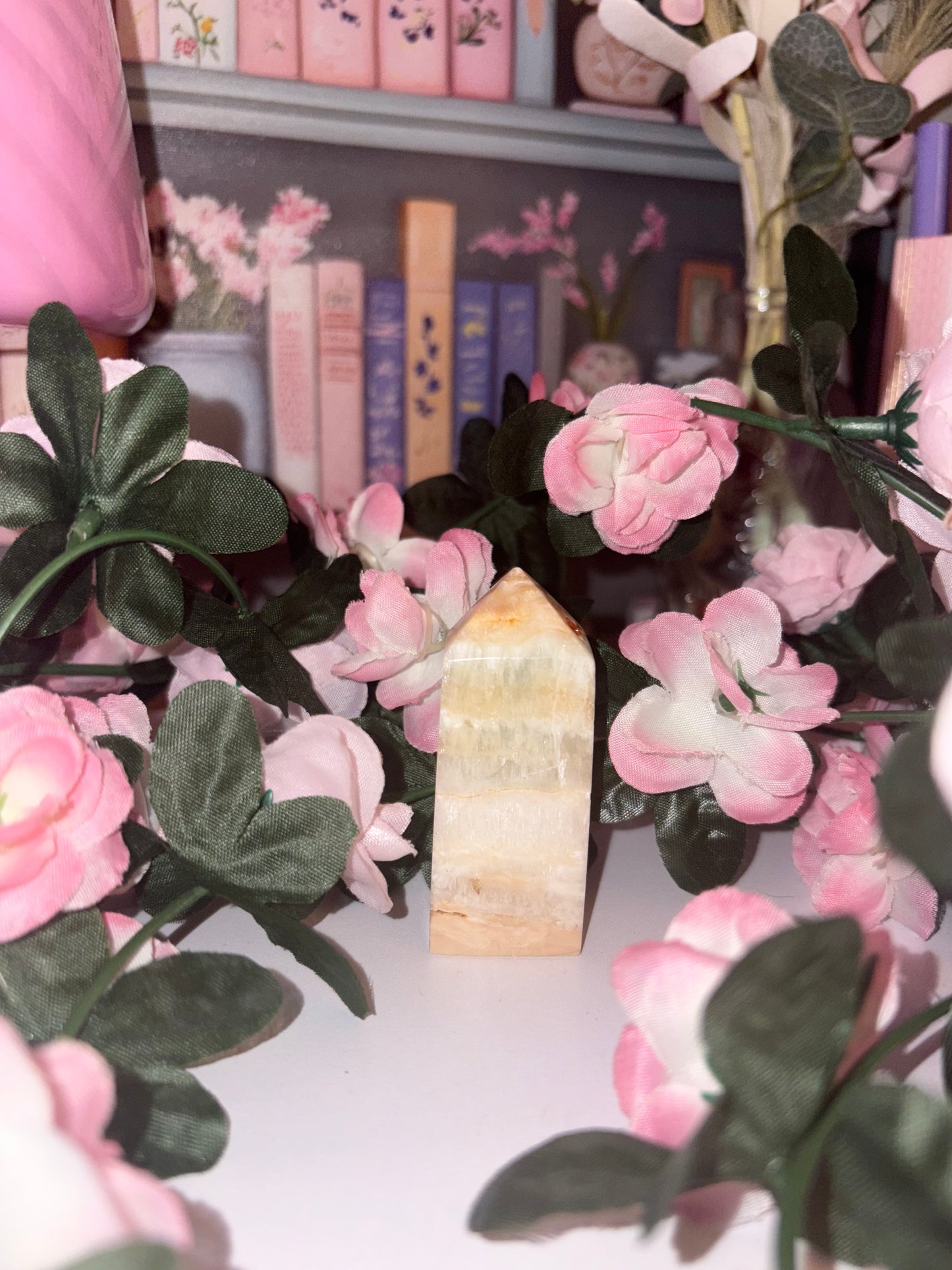 Pistachio Calcite Tower - Stunning Piece 8