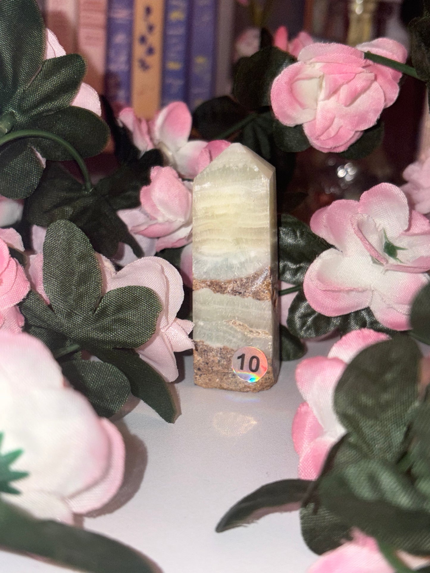 Pistachio Calcite Tower - Stunning Piece 10