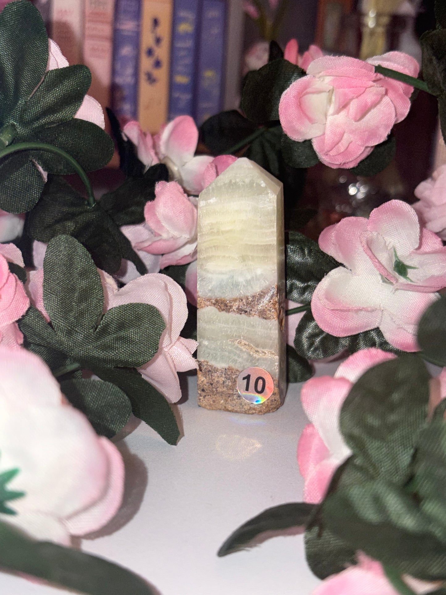 Pistachio Calcite Tower - Stunning Piece 10