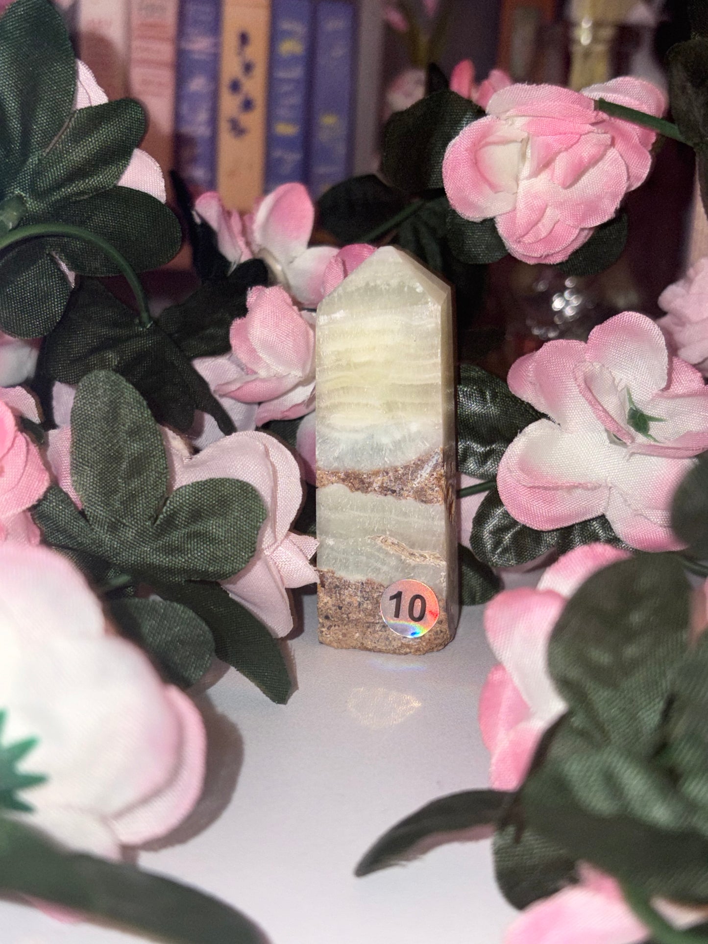 Pistachio Calcite Tower - Stunning Piece 10