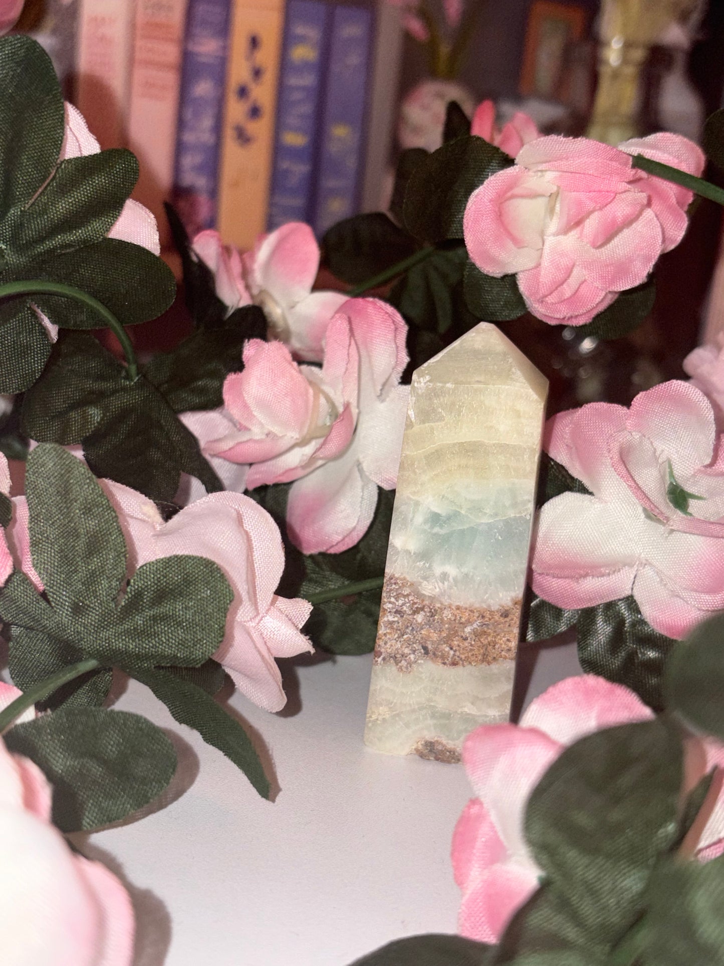 Pistachio Calcite Tower - Stunning Piece 10