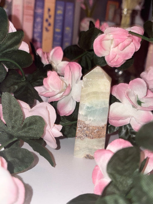 Pistachio Calcite Tower - Stunning Piece 10