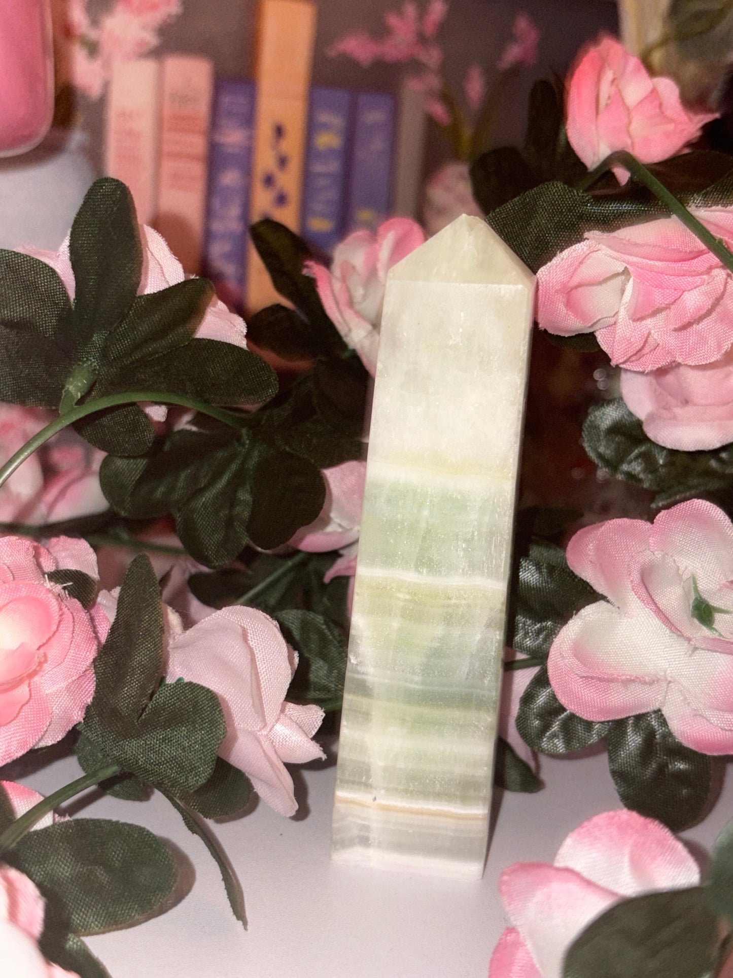 Pistachio Calcite Tower - Piece 9