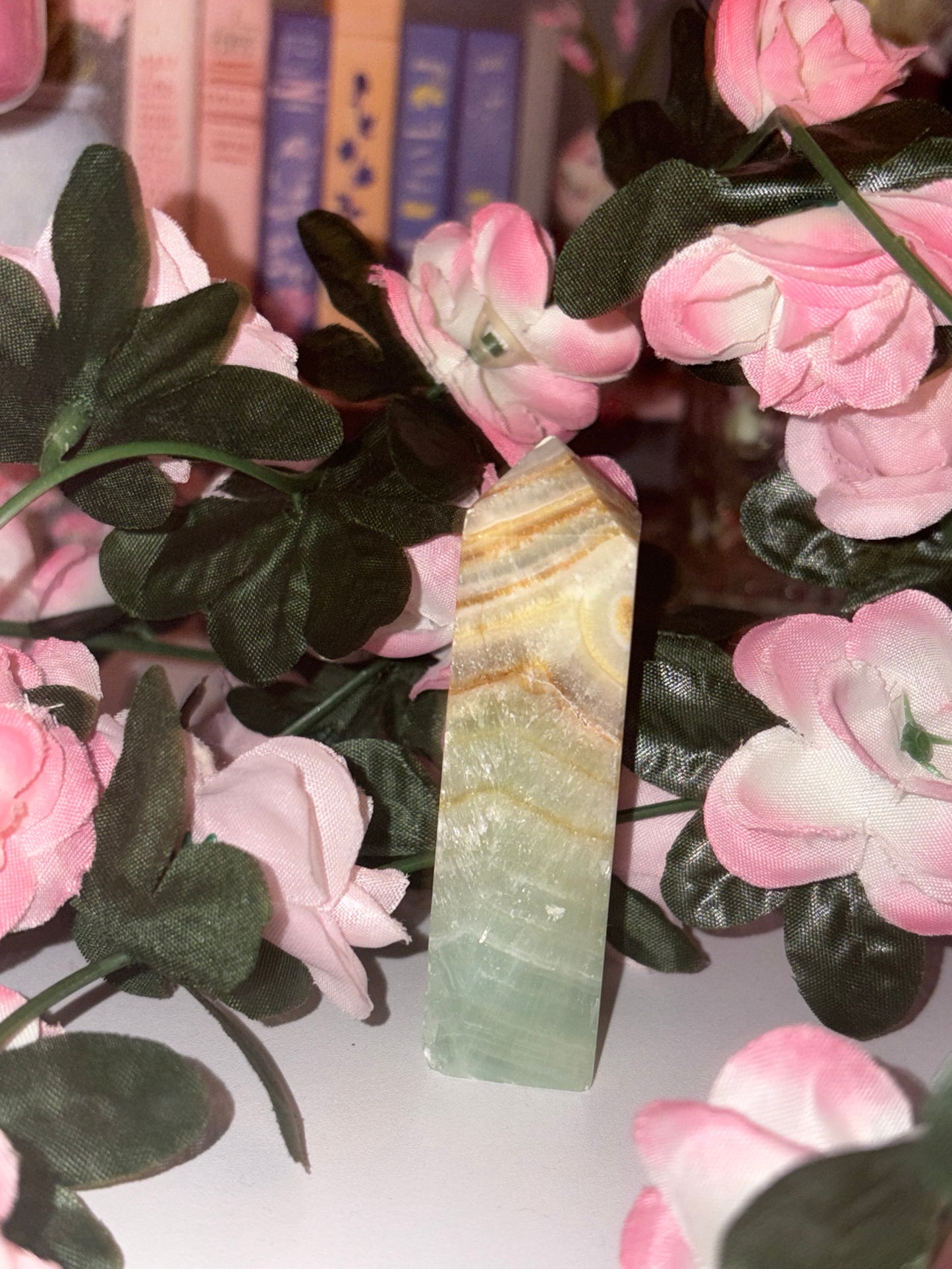 Pistachio Calcite Tower - Stunning Piece 13