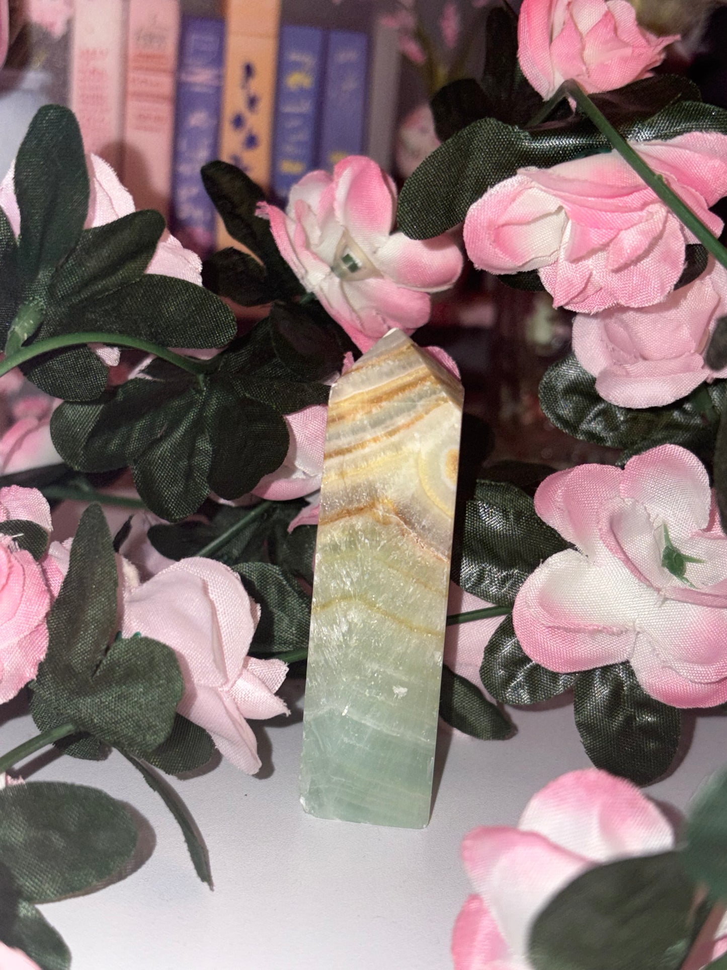 Pistachio Calcite Tower - Stunning Piece 13