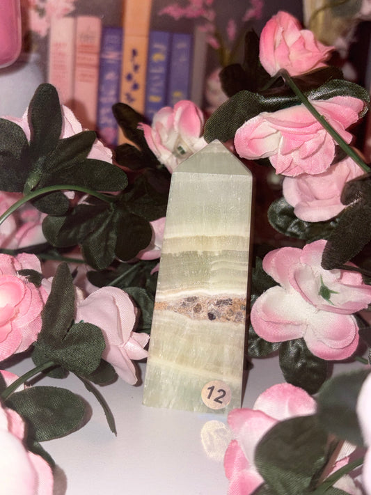 Pistachio Calcite Tower - Stunning Piece 12