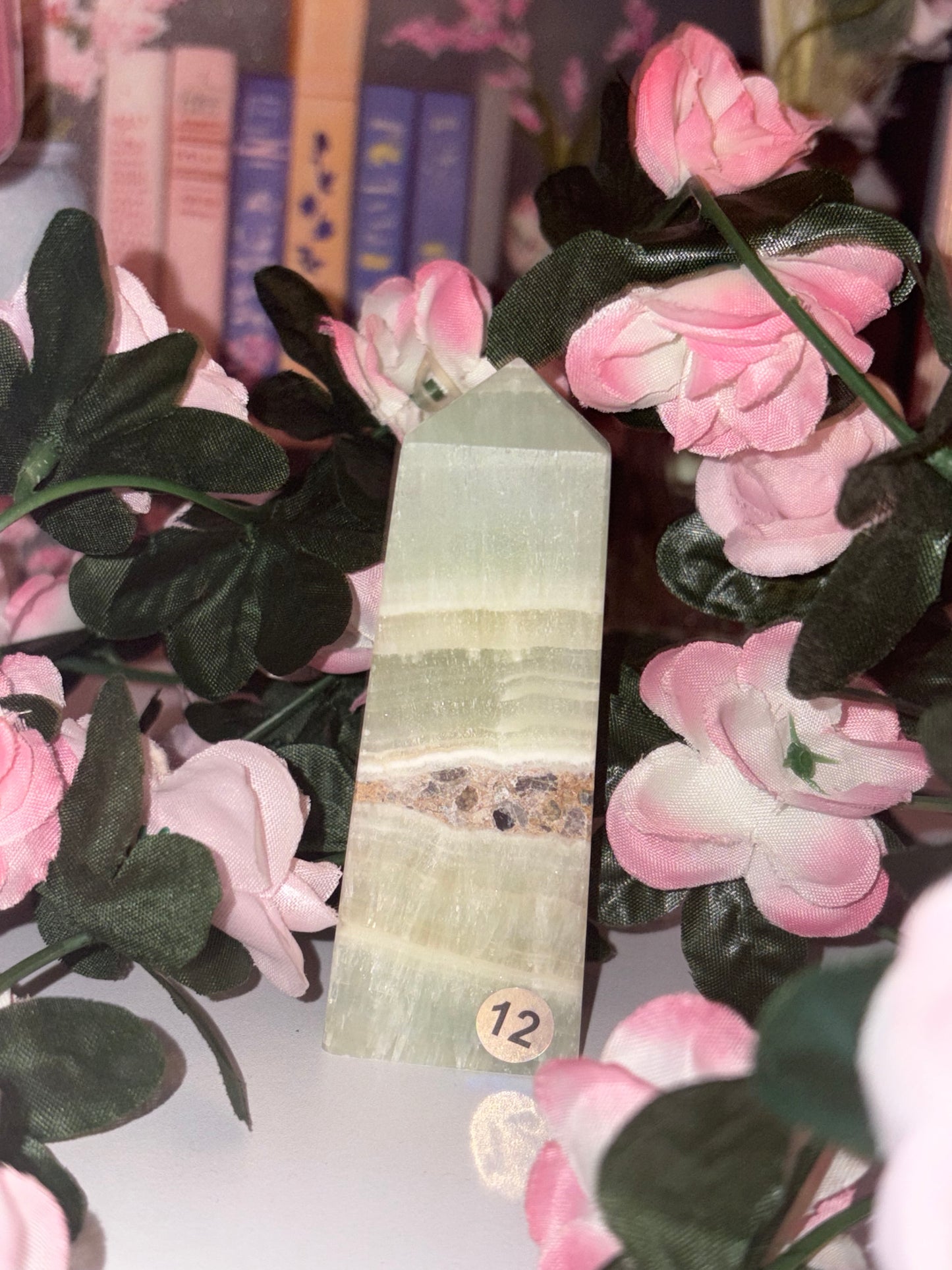 Pistachio Calcite Tower - Stunning Piece 12