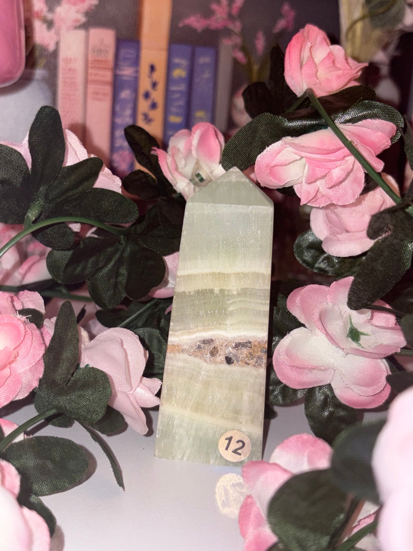 Pistachio Calcite Tower - Stunning Piece 12