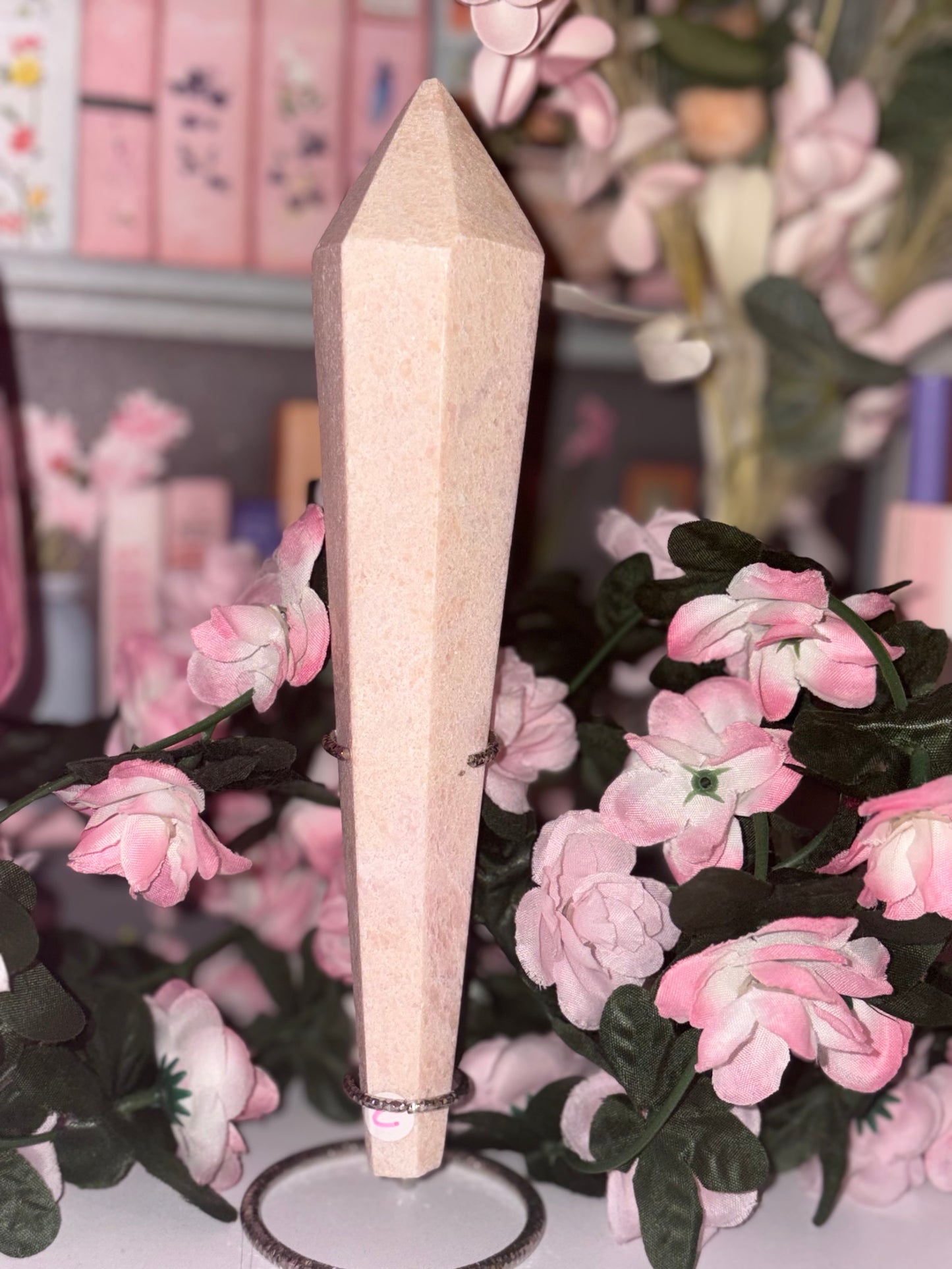 Pink Opal Wand - C (Slight Misfit) From Peru