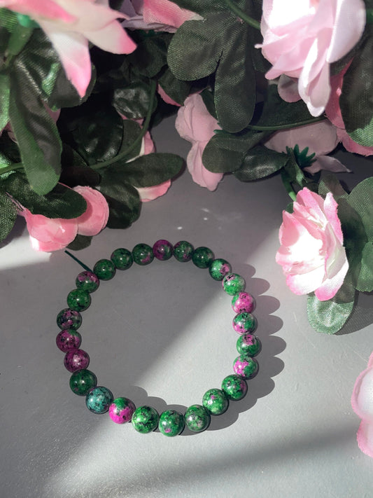 Ruby Zoisite Bracelet 8mm