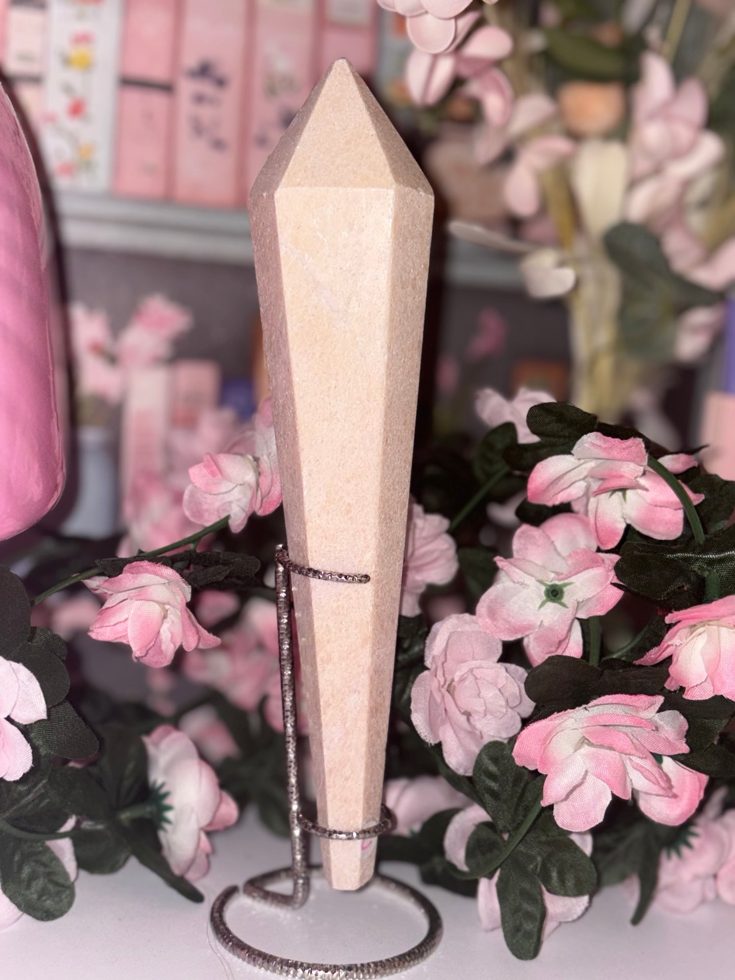 Pink Opal Wand - C (Slight Misfit) From Peru