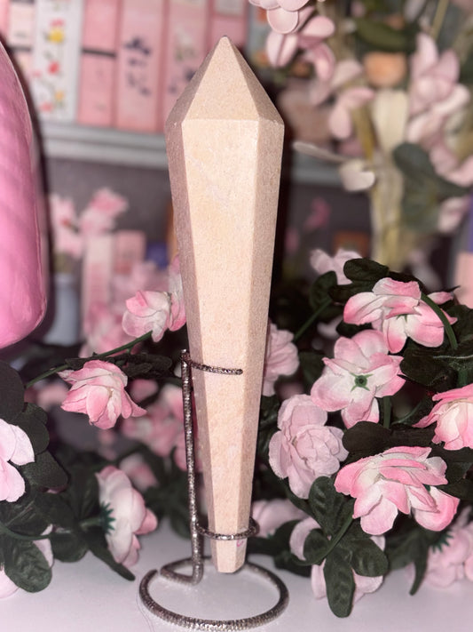 Pink Opal Wand - C (Slight Misfit) From Peru