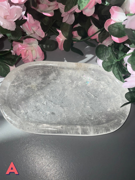 AAA Grade Clear Quartz Tray From Brazil