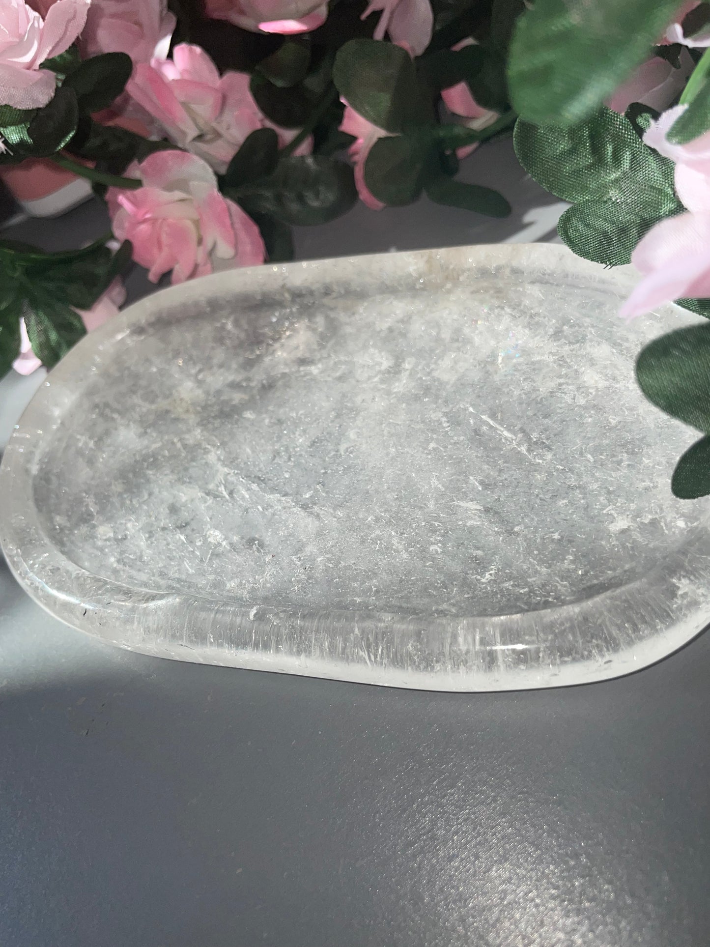 AAA Grade Clear Quartz Tray From Brazil