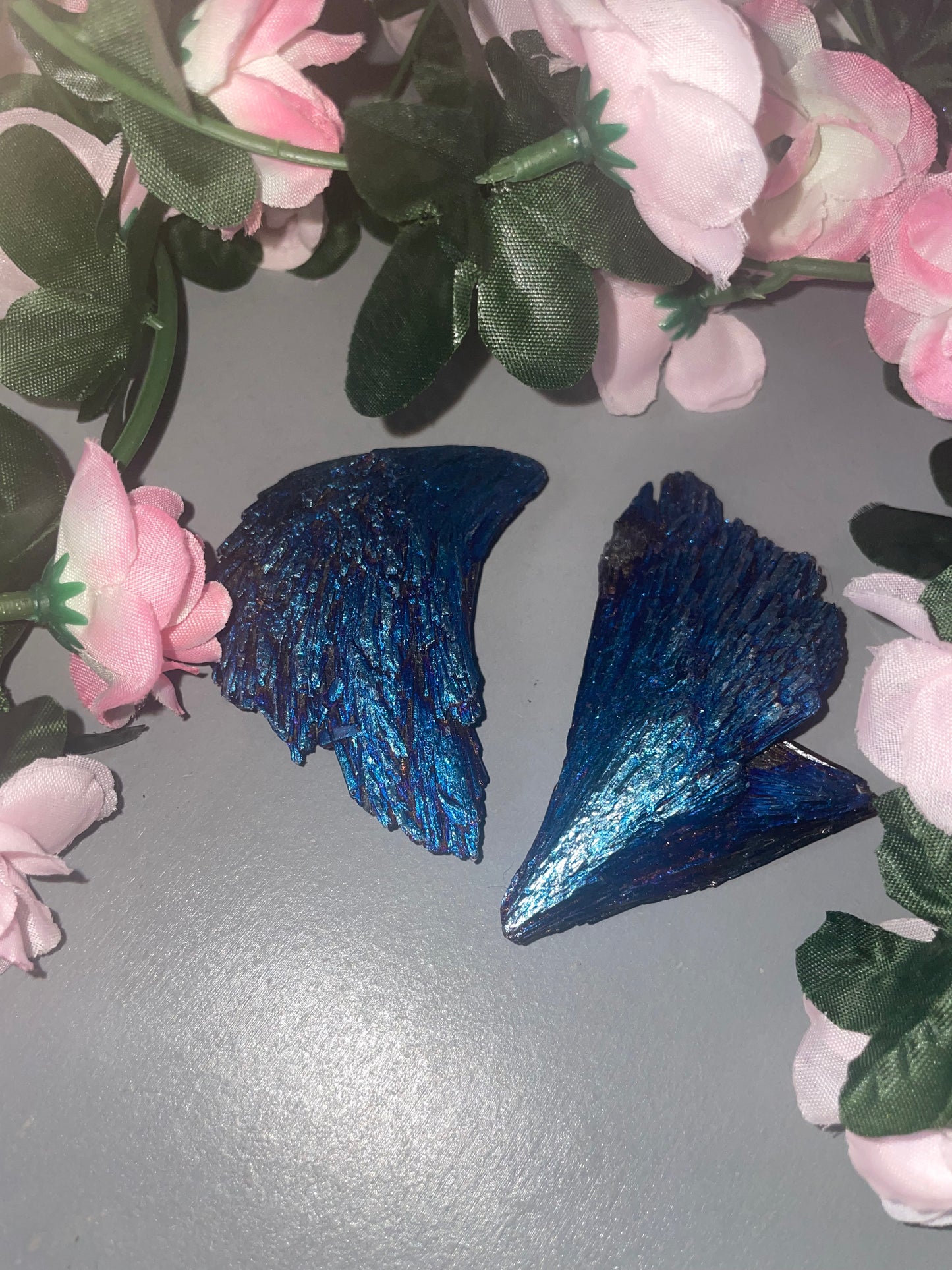 Blue Tourmaline Feathers Raw