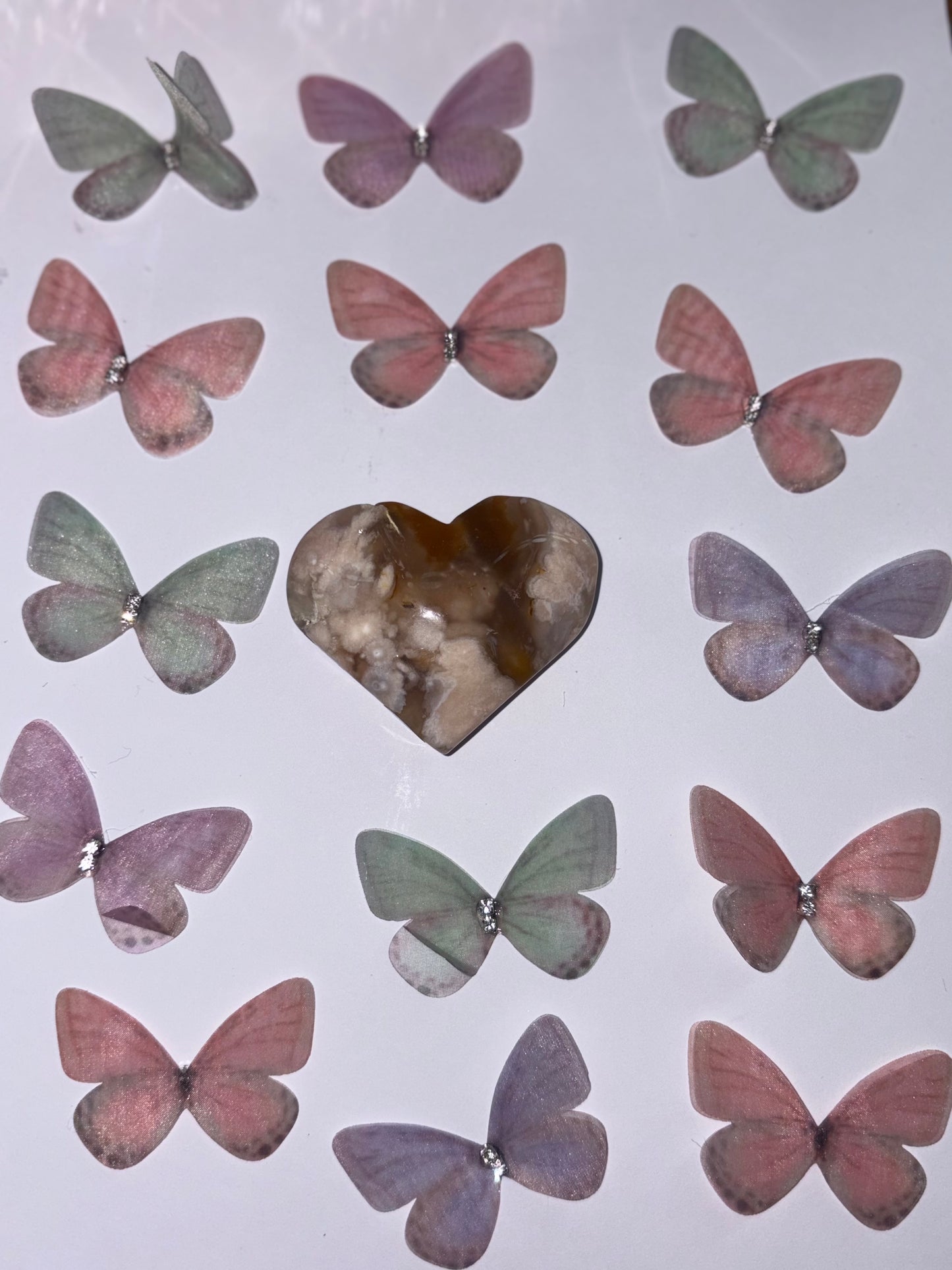 High Quality Flower Agate Heart Piece (16) From Madagascar