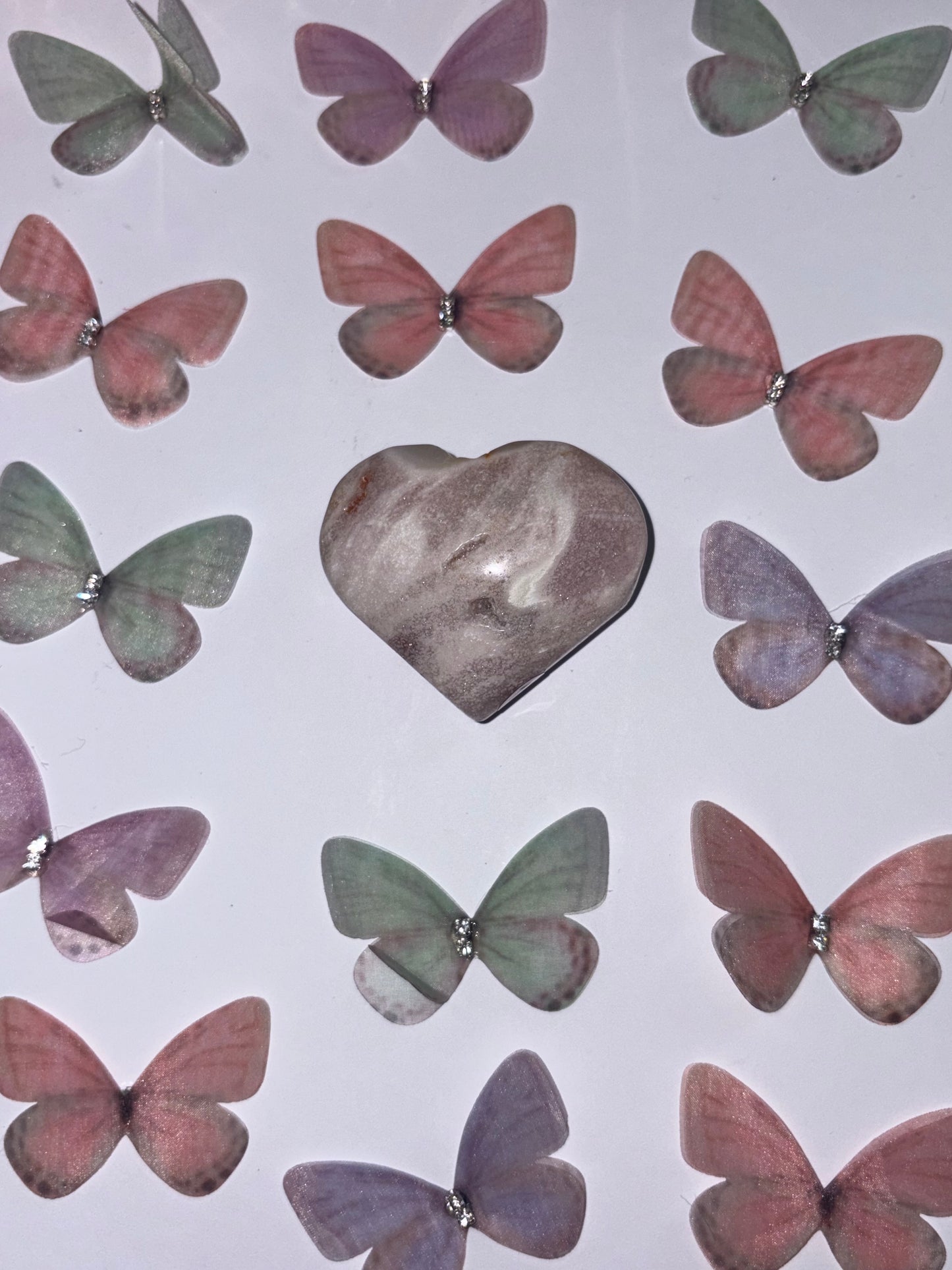 High Quality Flower Agate Heart Piece (17) From Madagascar