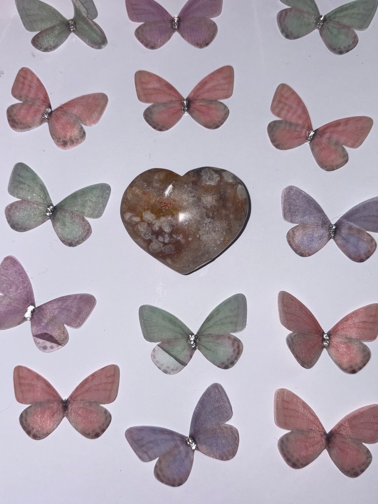 High Quality Flower Agate Heart Piece (19) From Madagascar