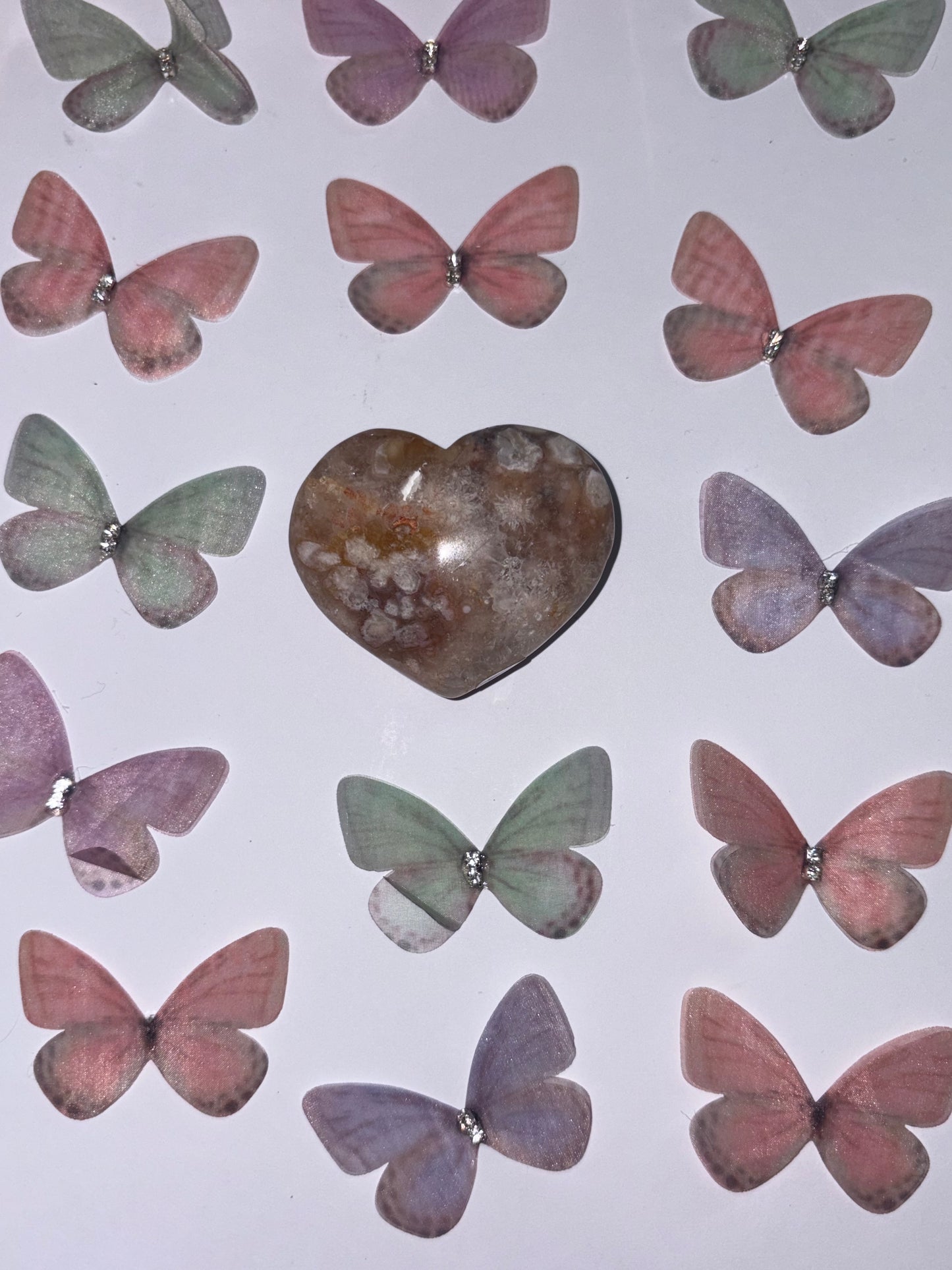 High Quality Flower Agate Heart Piece (19) From Madagascar