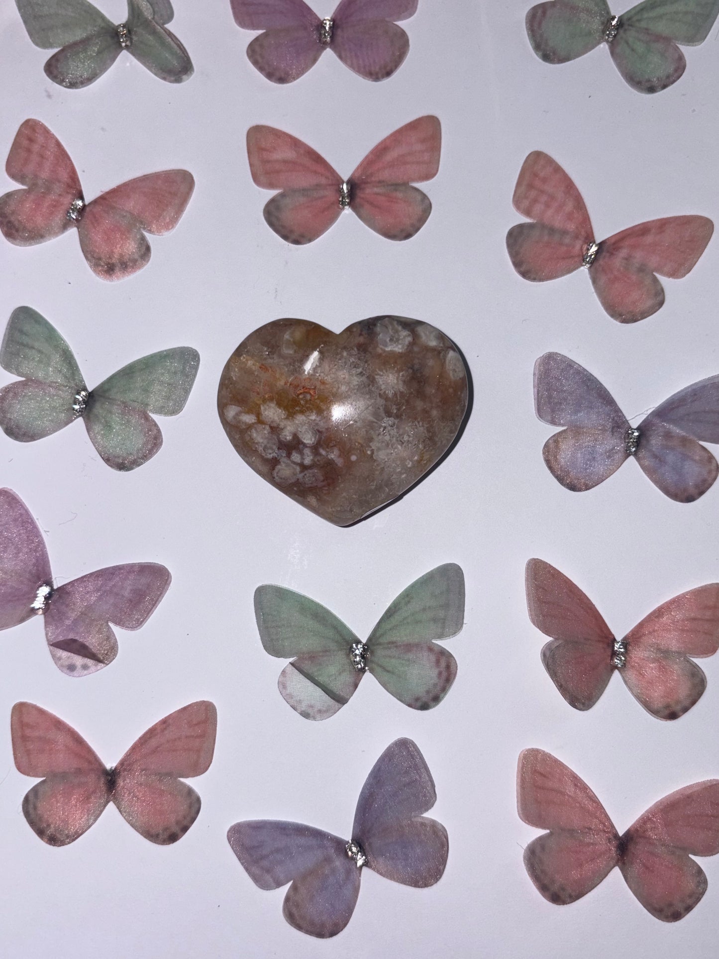 High Quality Flower Agate Heart Piece (19) From Madagascar
