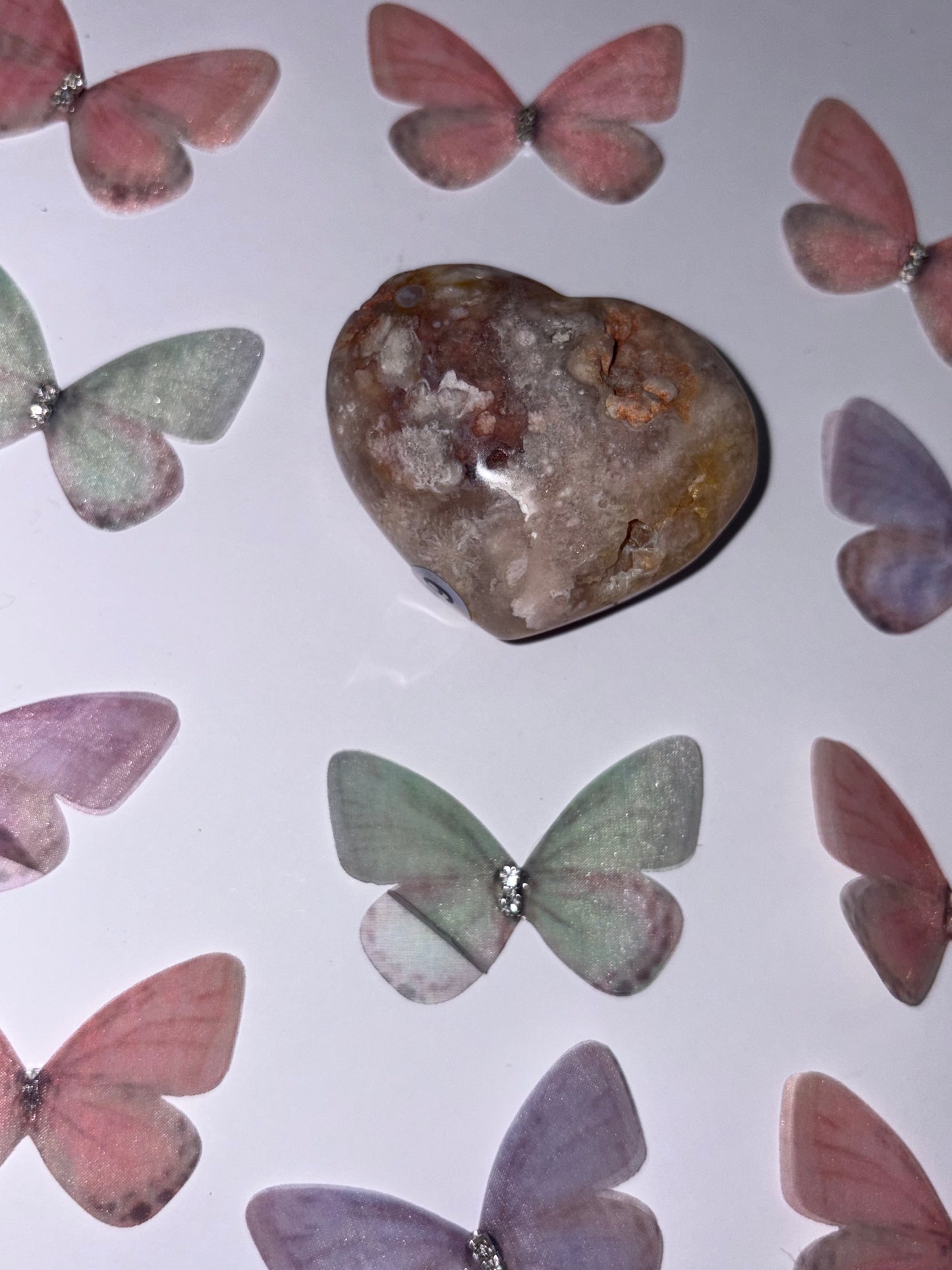 High Quality Flower Agate Heart Piece (19) From Madagascar