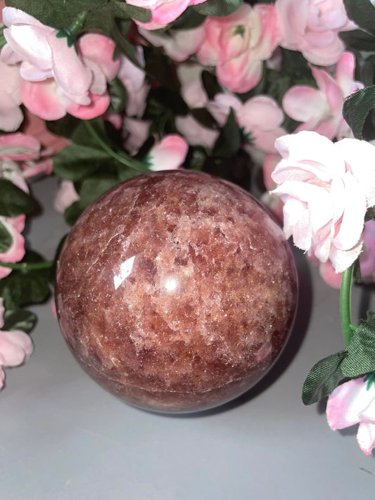 Strawberry Quartz Sphere From Brazil