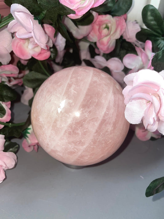 Stunning Rose Quartz Sphere From Brazil