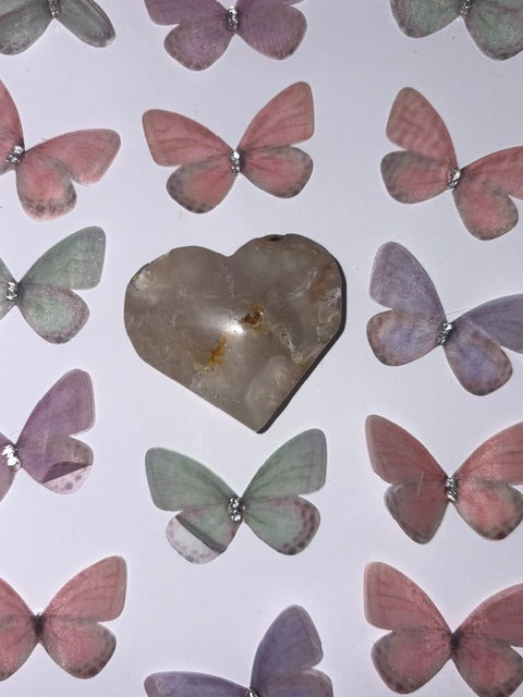 Flower Agate Heart Piece (24) From Madagascar