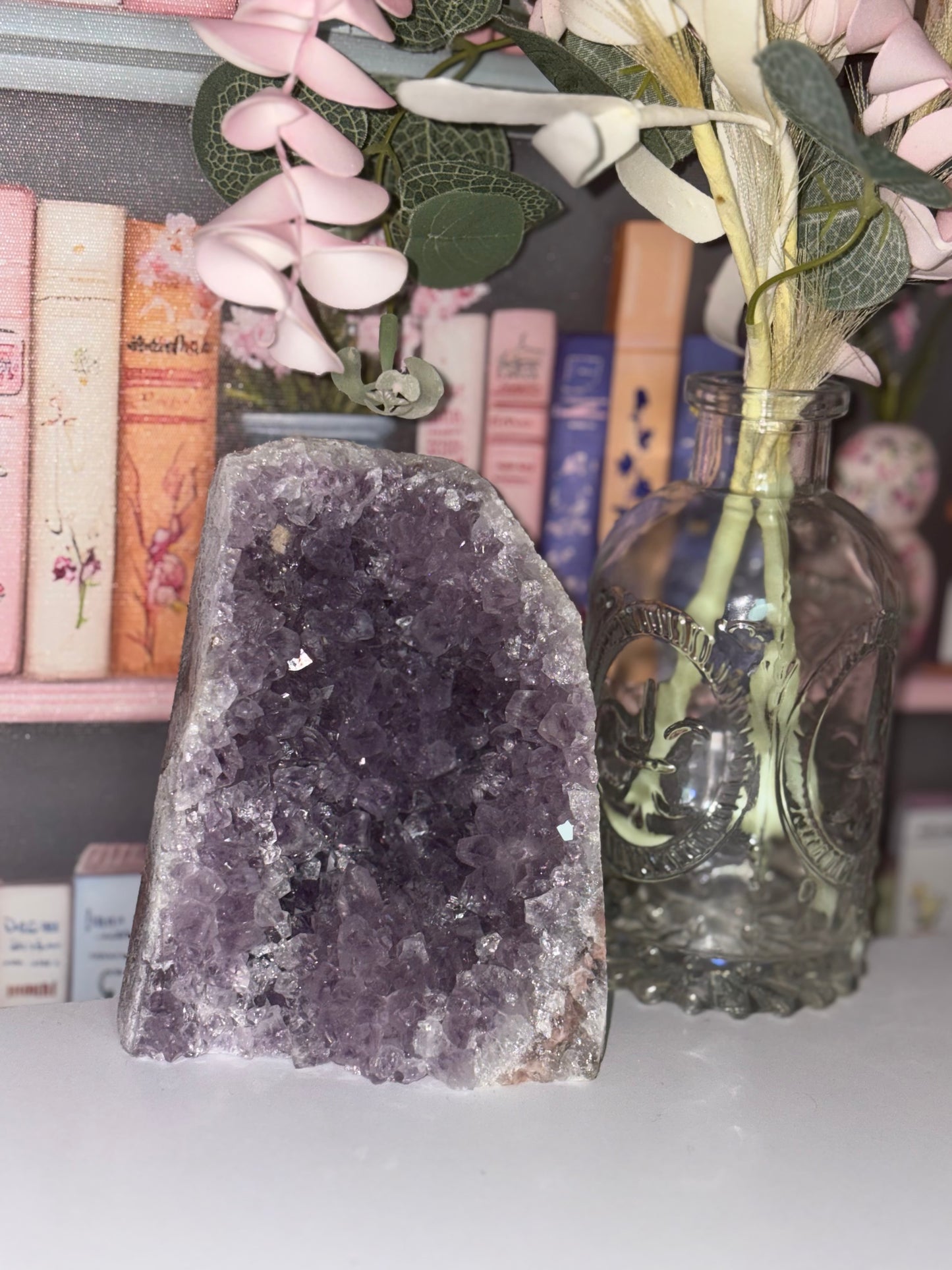 Amethyst Cluster Cathedral Freeform With Druzy