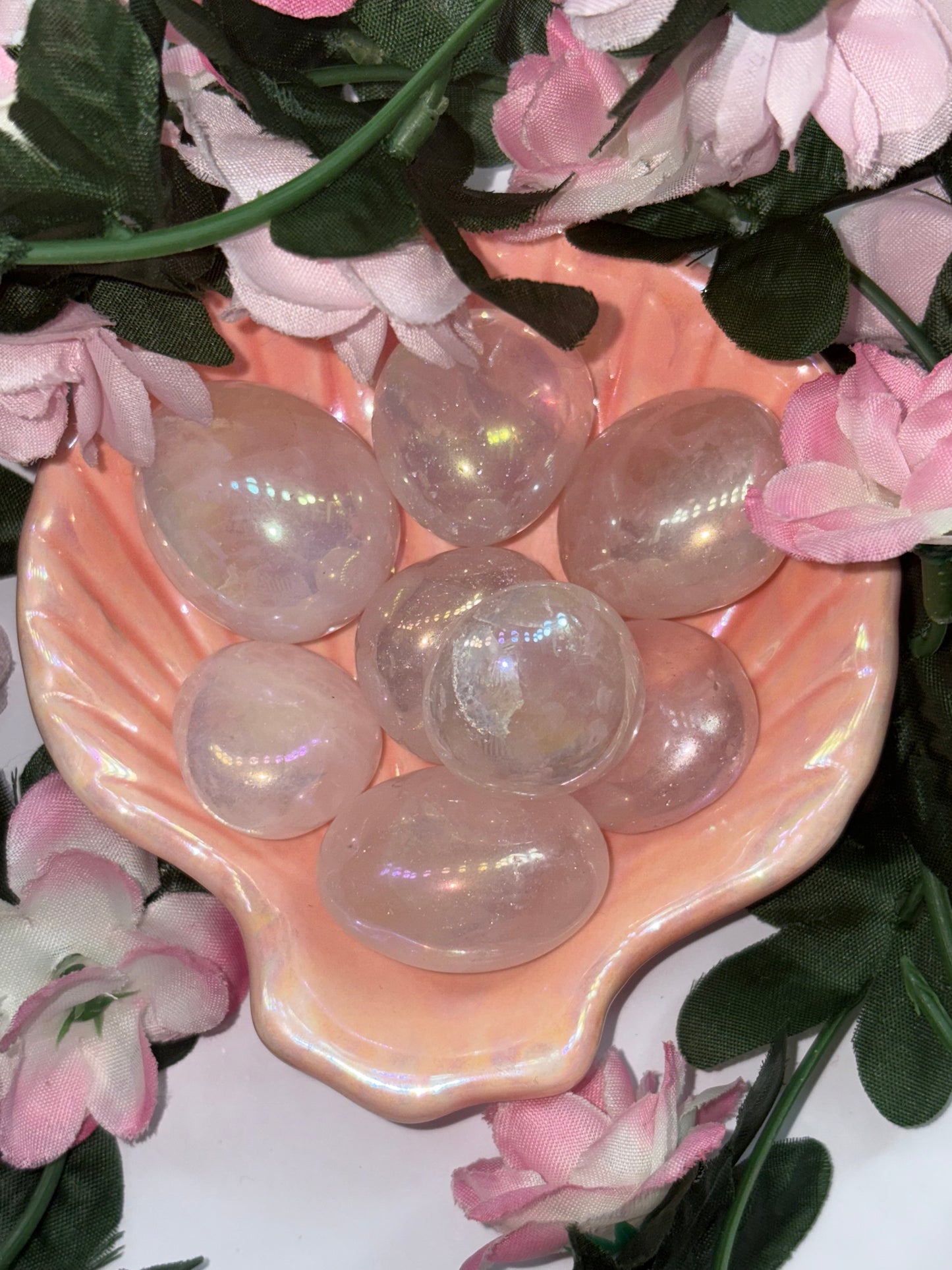 Aura Rose Quartz Tumble
