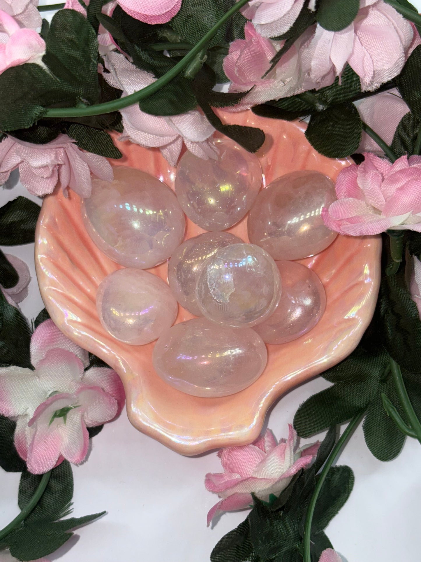 Aura Rose Quartz Tumble
