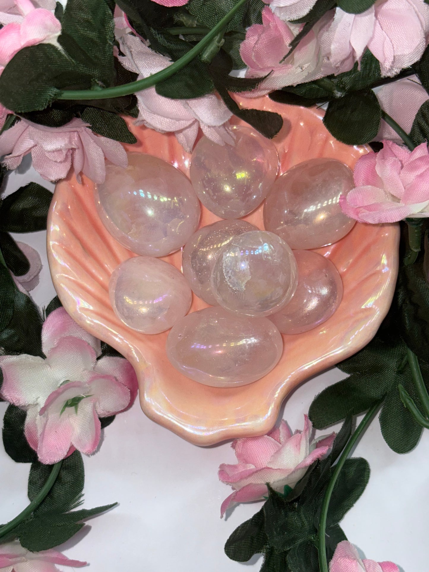 Aura Rose Quartz Tumble