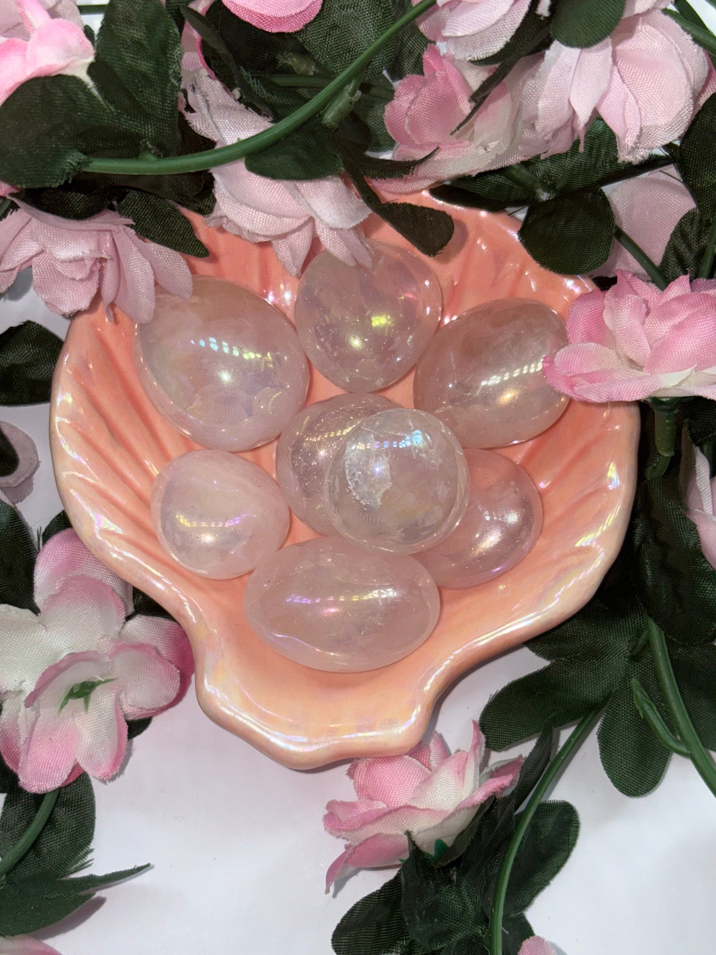 Aura Rose Quartz Tumble