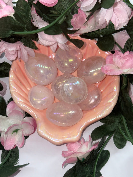 Aura Rose Quartz Tumble