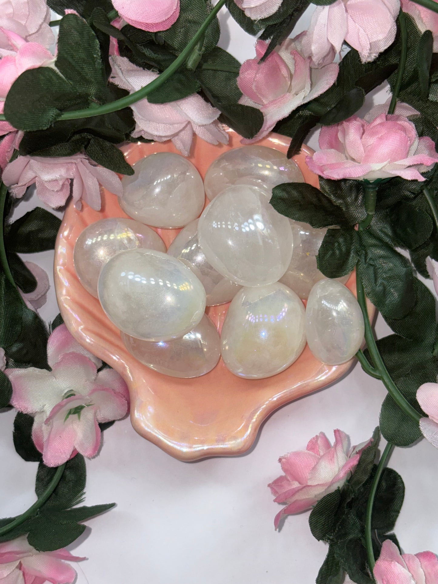 Aura Clear Quartz Tumble