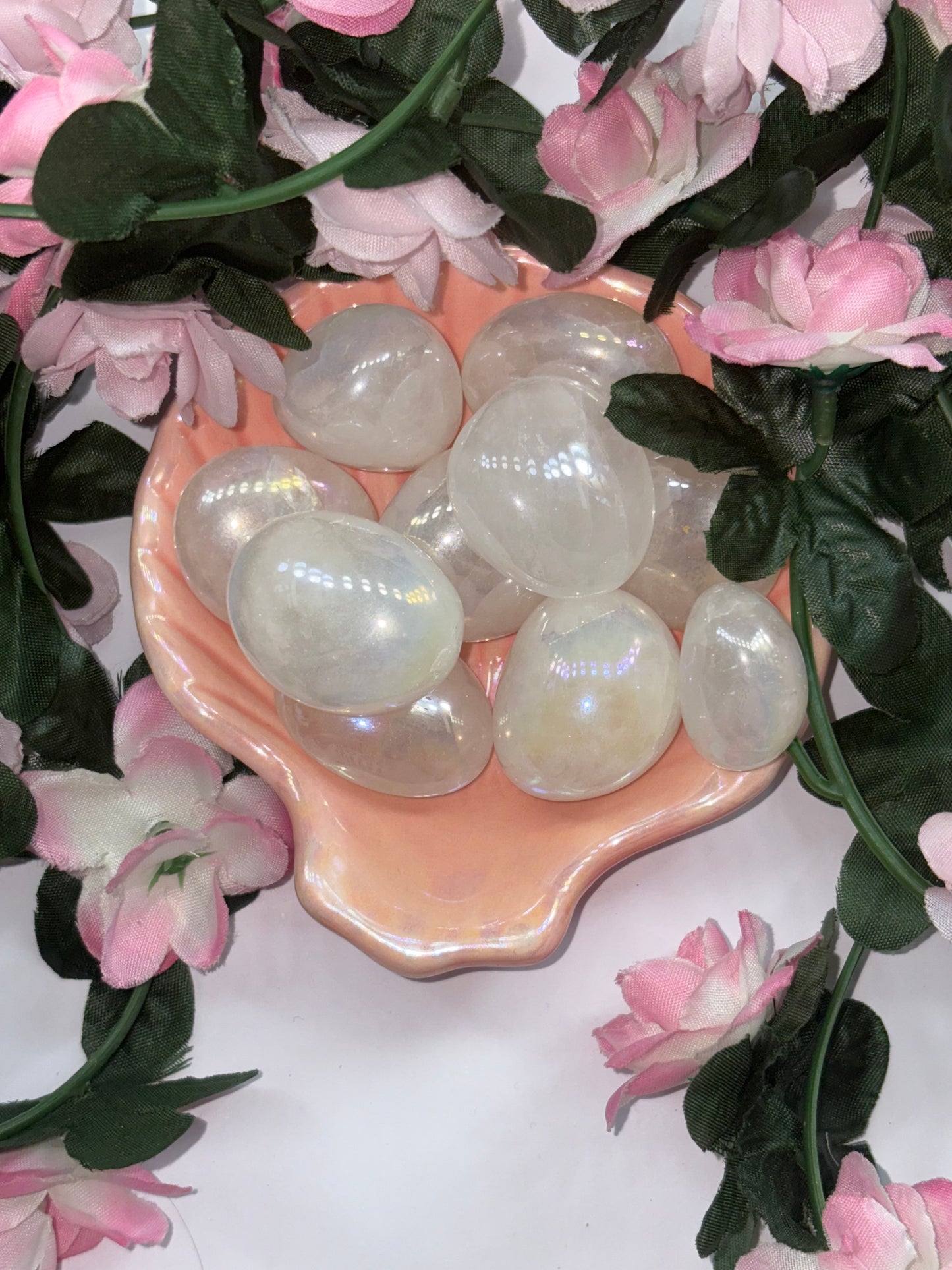 Aura Clear Quartz Tumble
