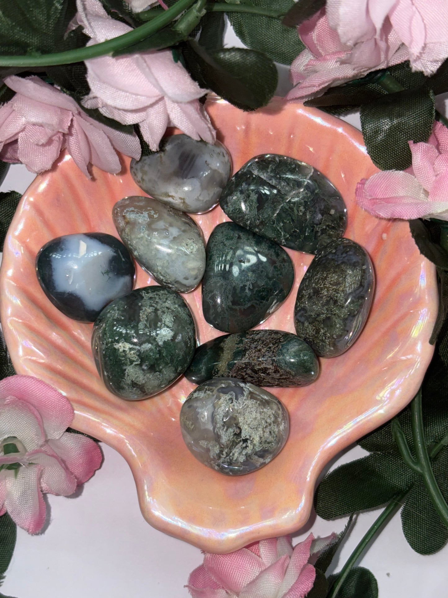 Moss Agate Tumble