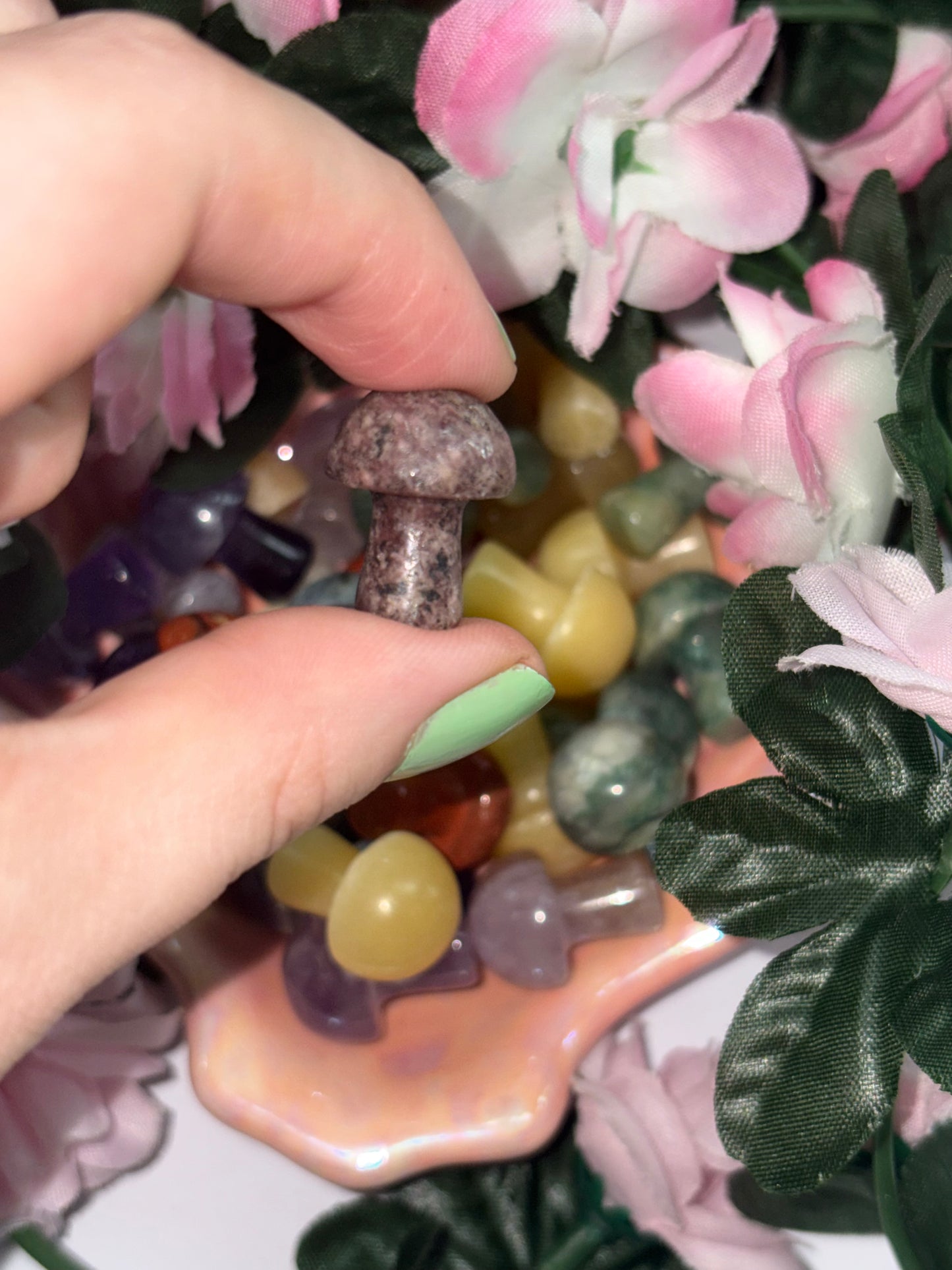 Mini Lepidolite Mushroom