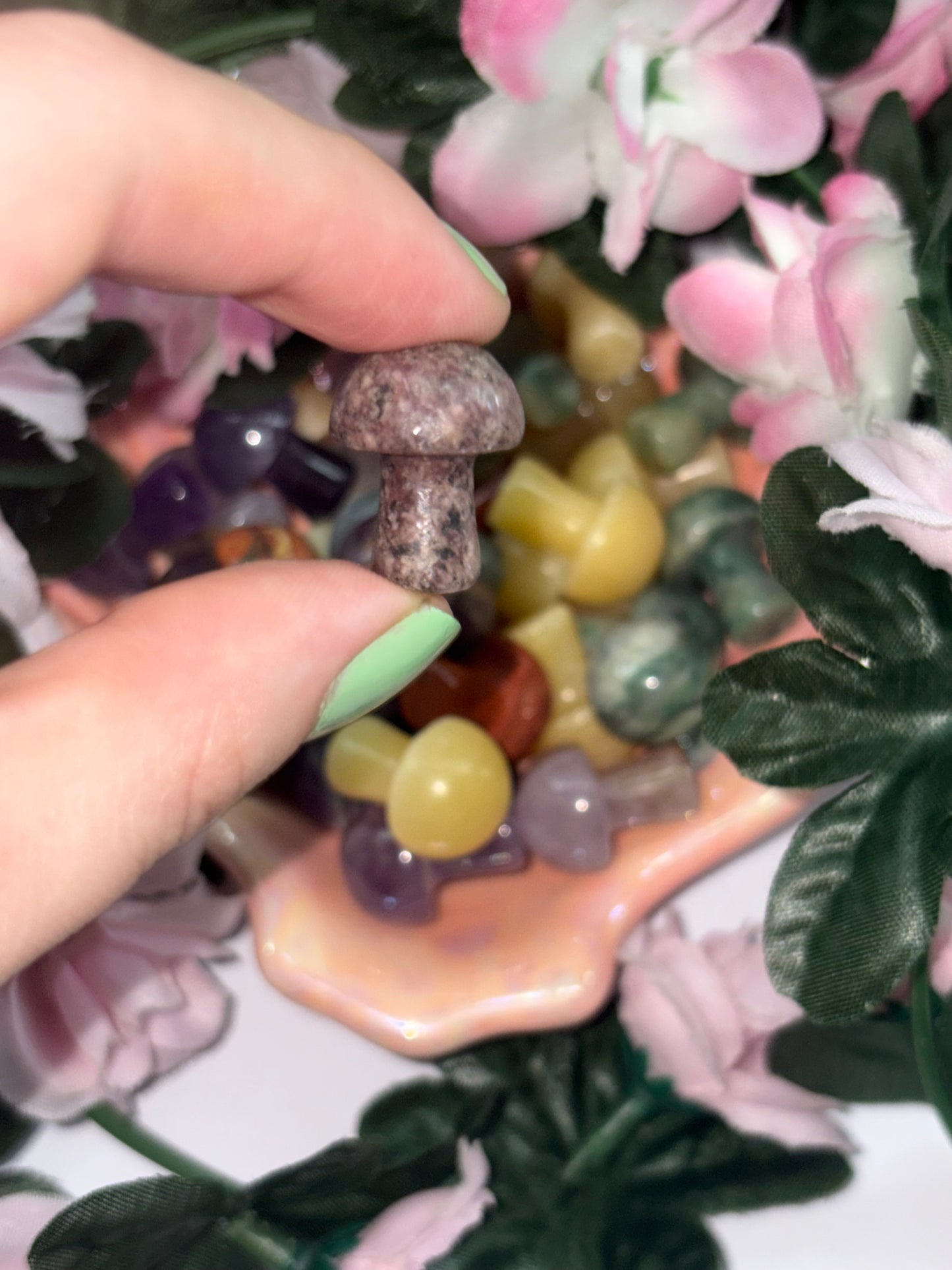 Mini Lepidolite Mushroom