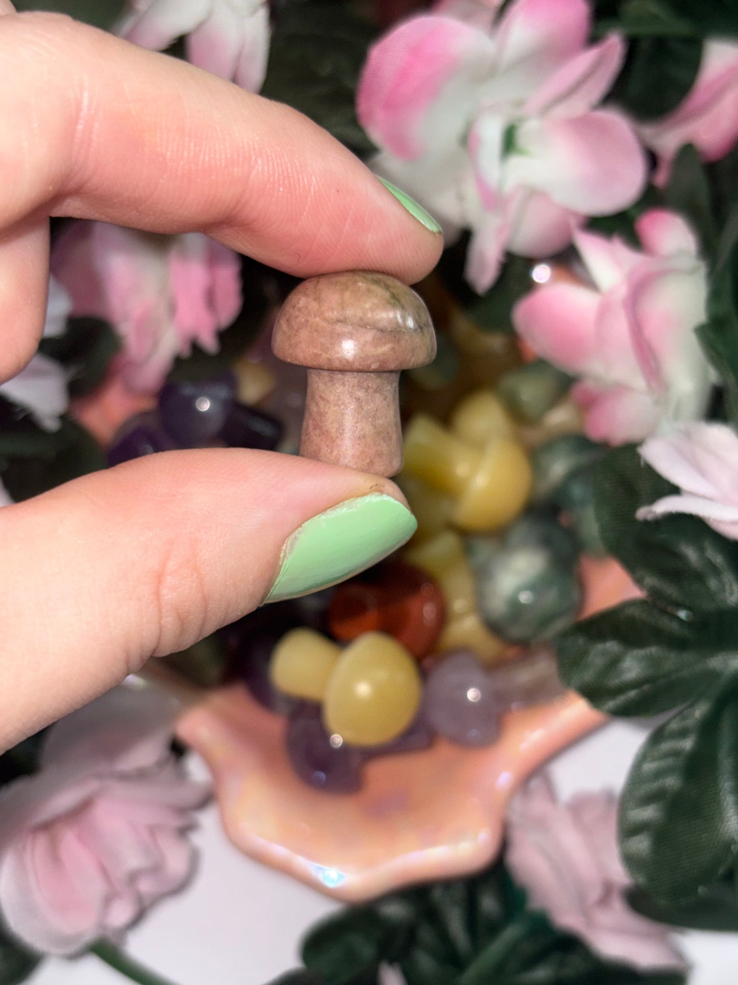 Mini Rhodonite Mushroom