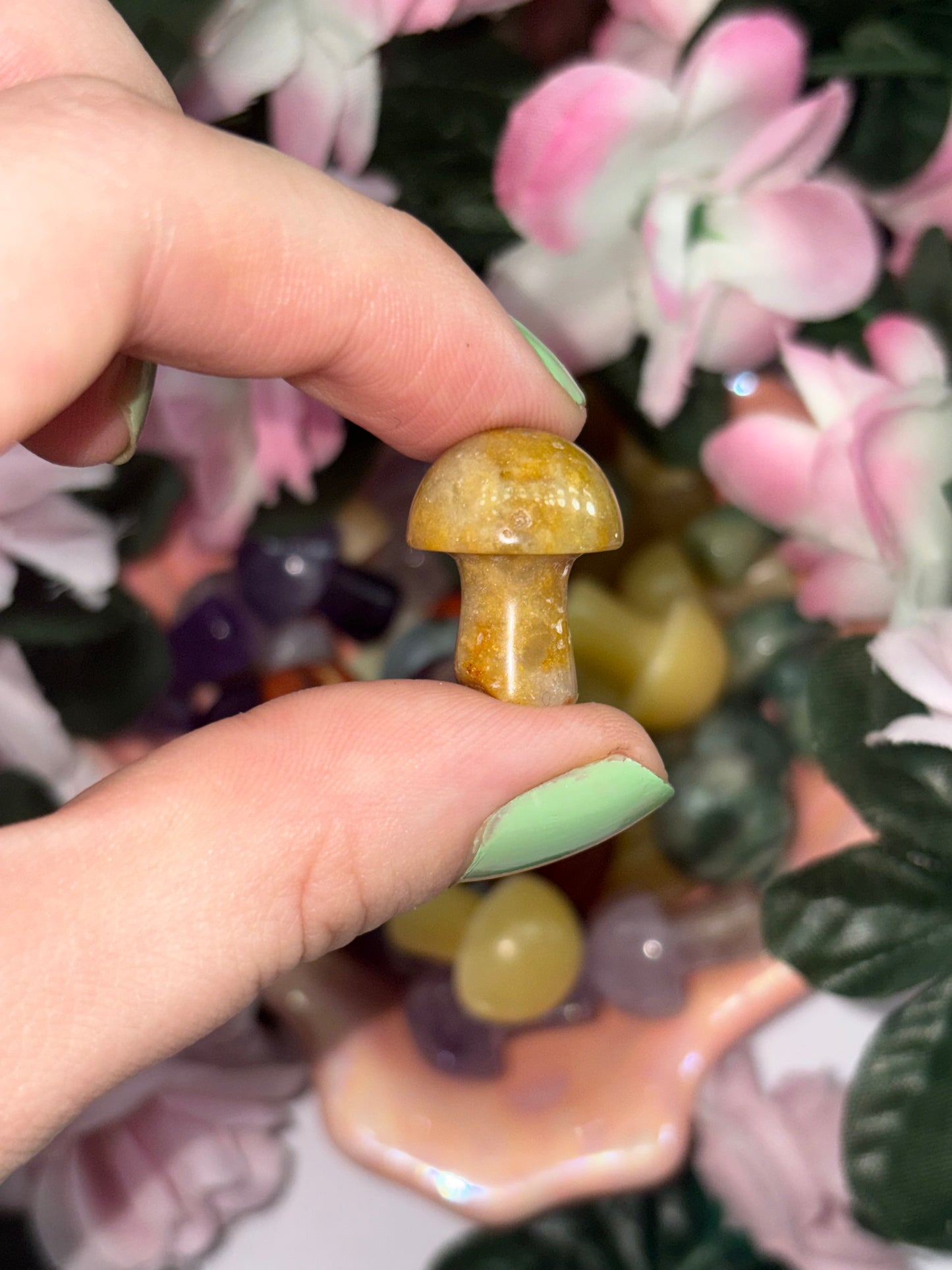Mini Fire Quartz Mushroom