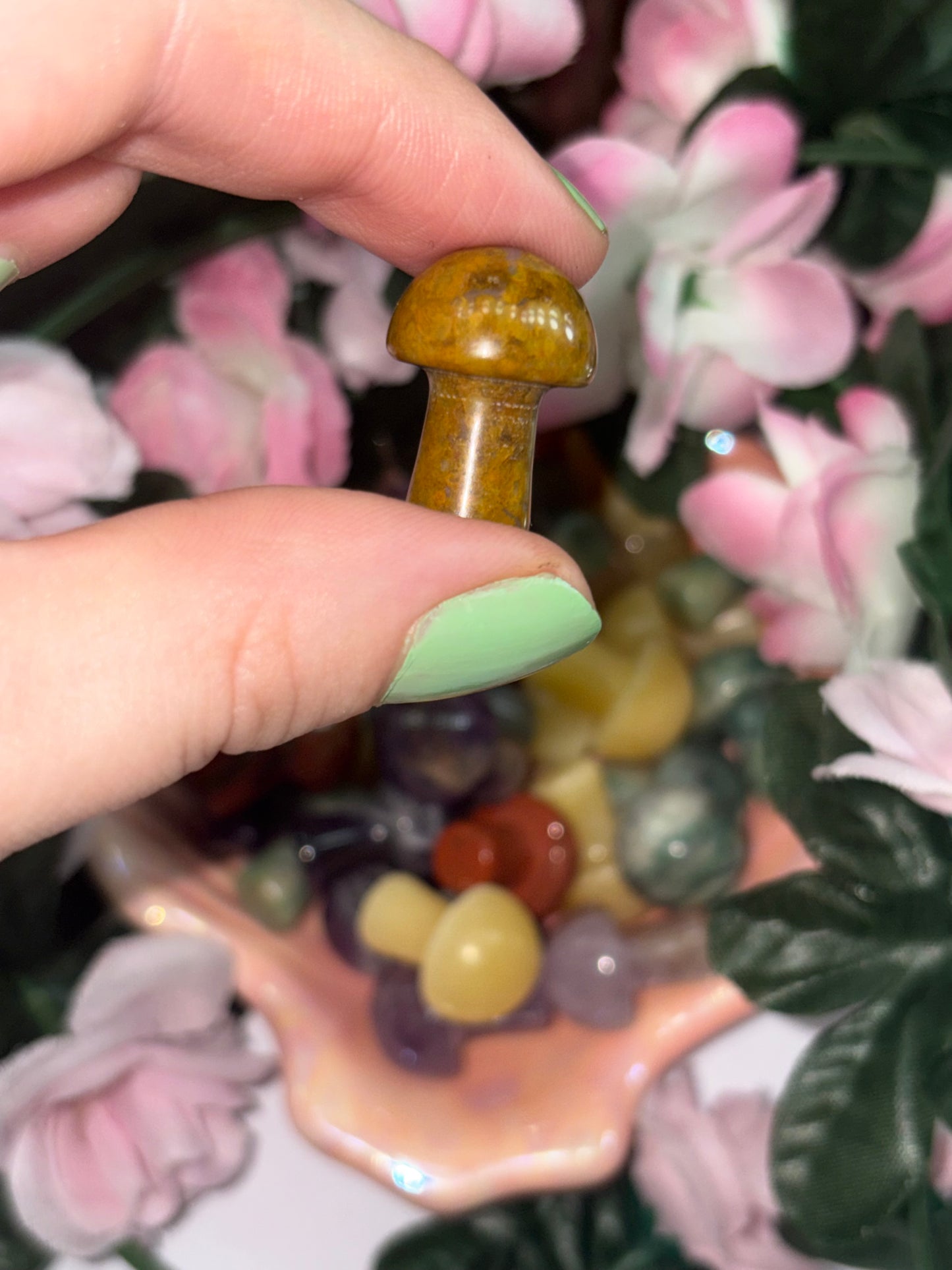 Mini Yellow Jasper Mushroom
