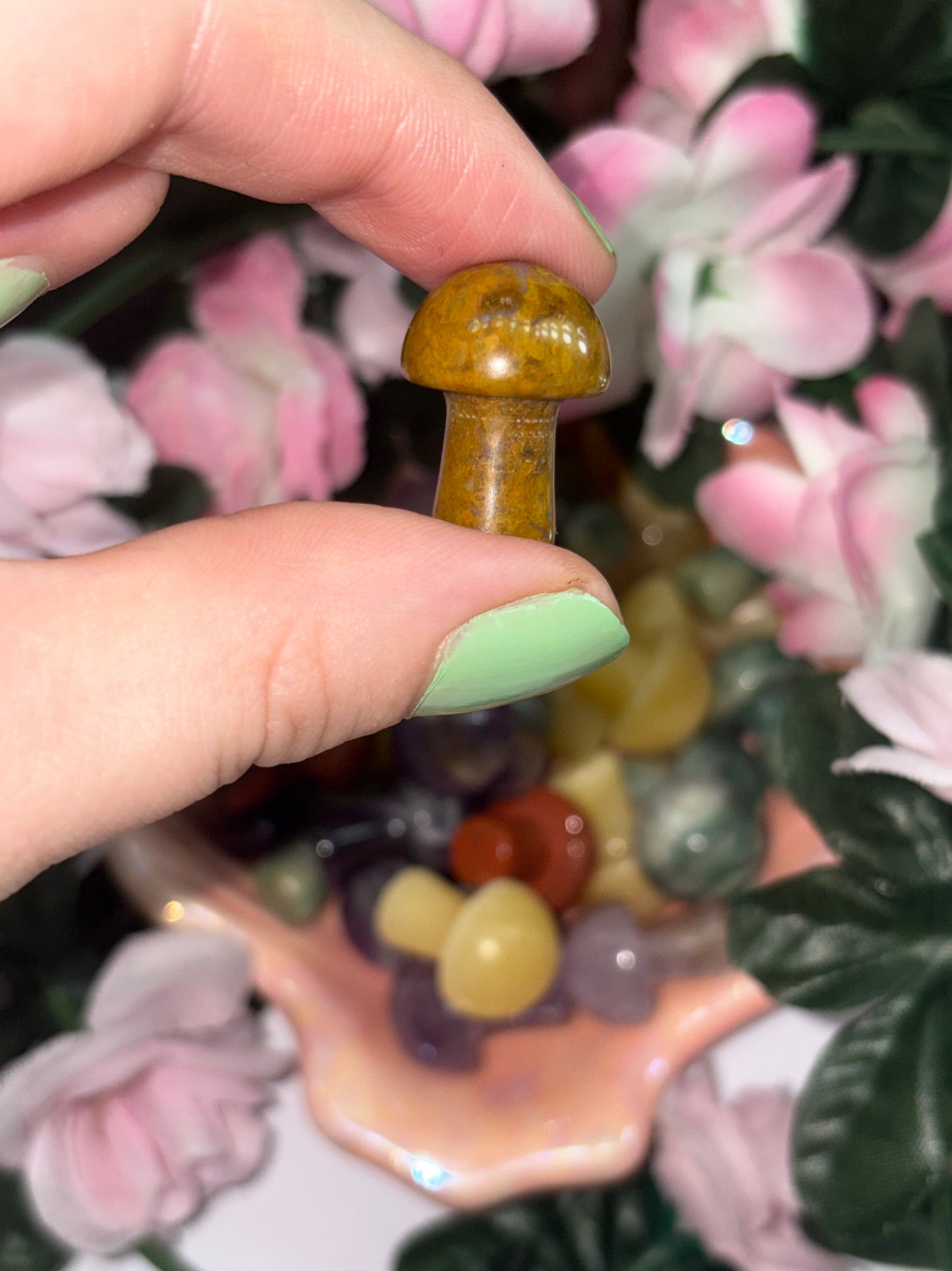 Mini Yellow Jasper Mushroom