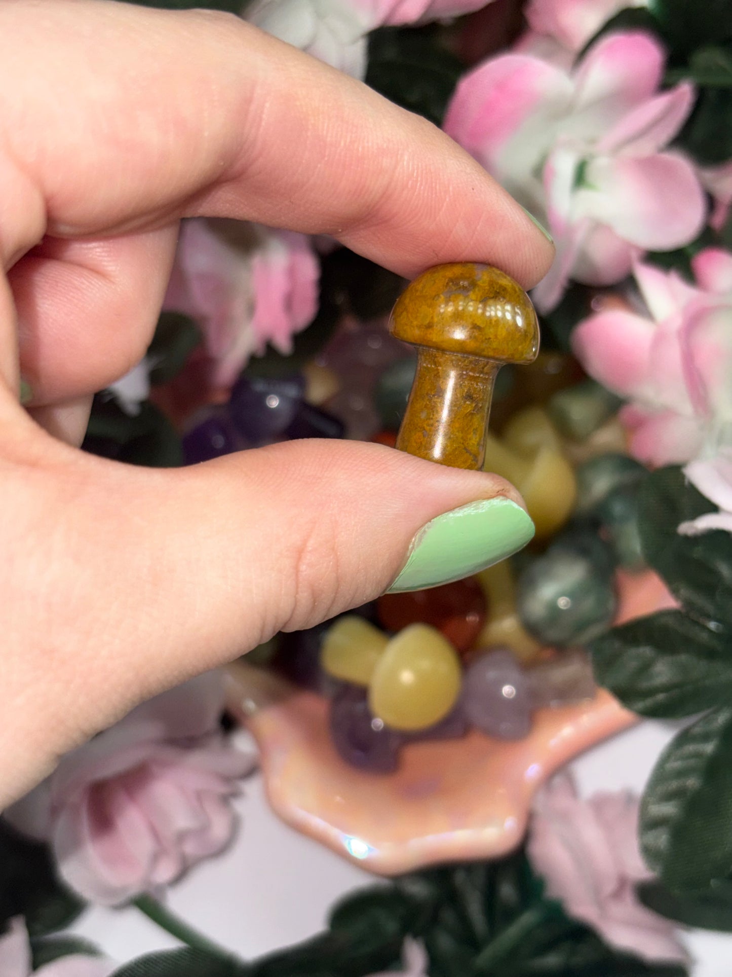 Mini Yellow Jasper Mushroom