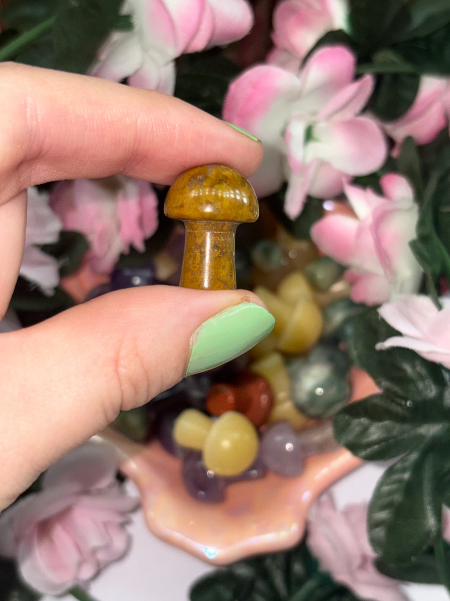 Mini Yellow Jasper Mushroom