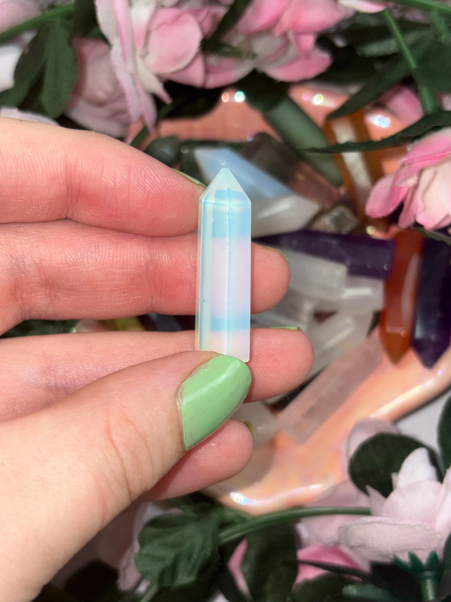 Mini Opalite Crystal Tower Point