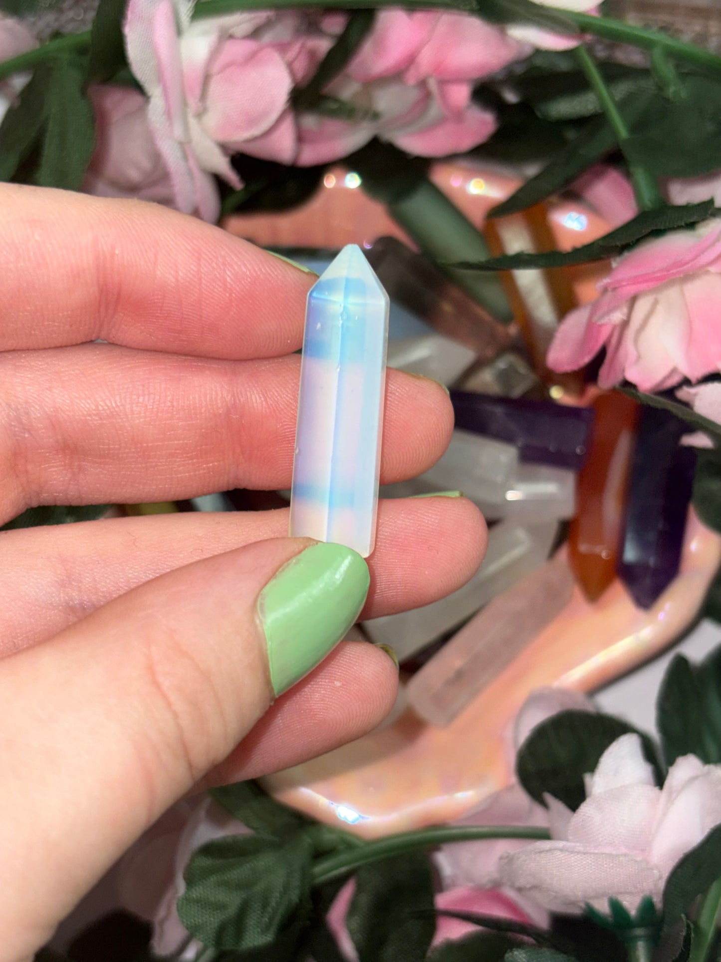 Mini Opalite Crystal Tower Point